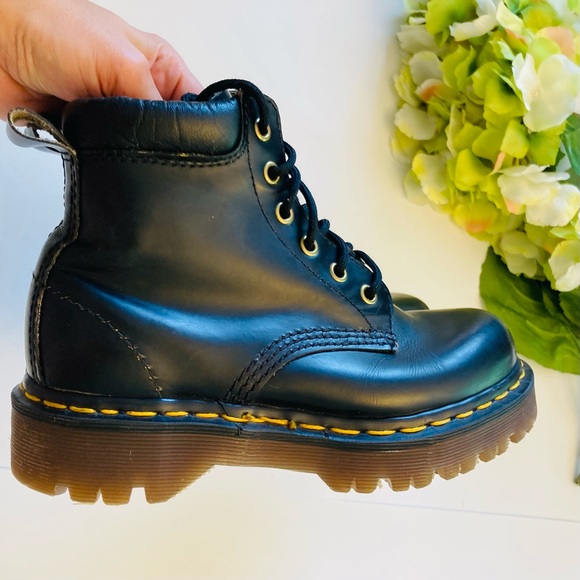 Dr Doc Marten black lace up boots US5 UK3 - Picture 4 of 9